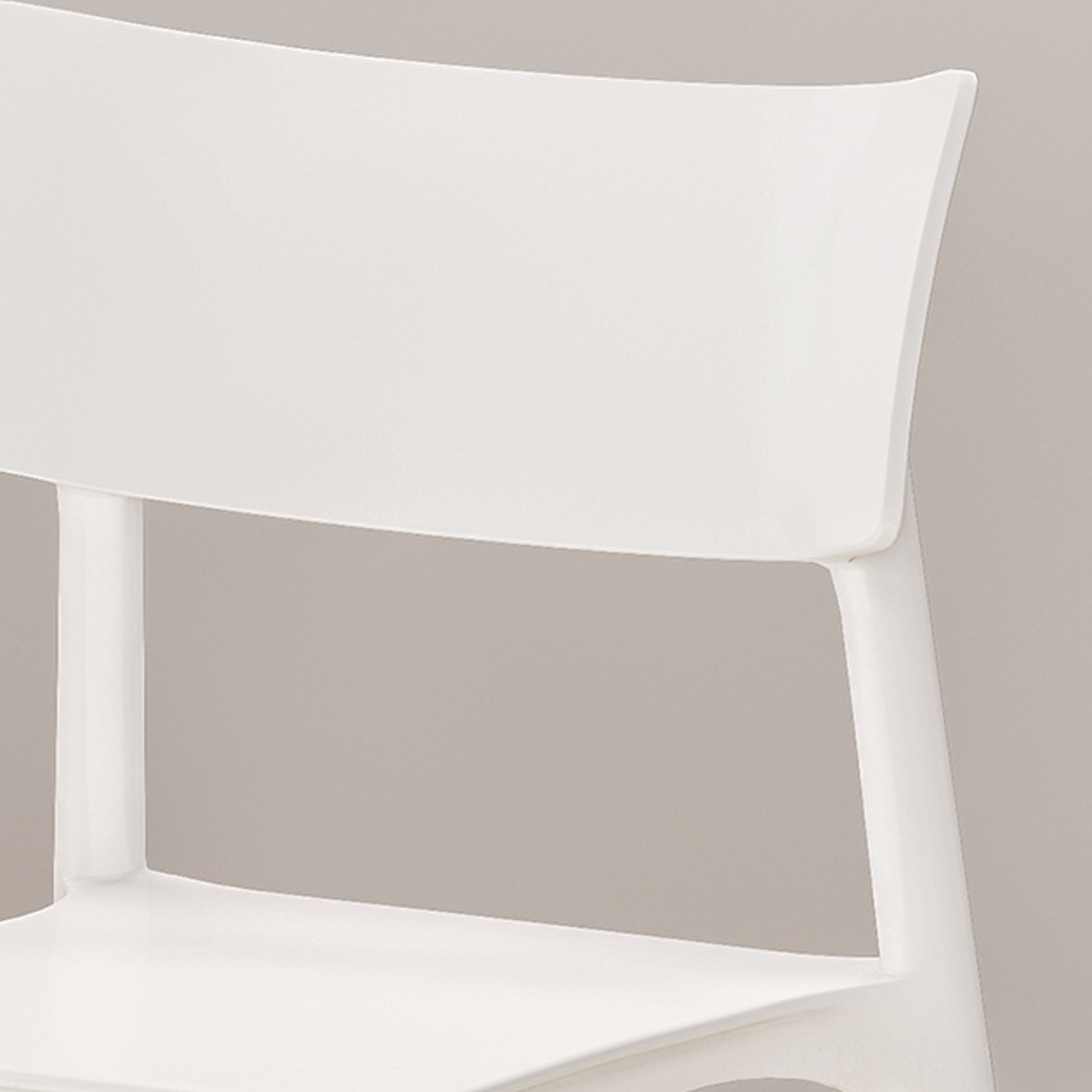 Plastic Dining Chair Set Of 2 White Polypropylene