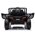 24V Kids Ride On Utv,Electric Toy For Kids W Parents Remote Control,Four Wheel Suspension,Low Start,Adjustable Speed,Multimedia Player,Early Education,Bluetooth,Rear Storage Space For Kids Aged 3 . Black 50 99 Lbs Polypropylene