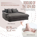 Coolmore Chenille 2 Seater Lazy Sofa With 5 Back Pillows,Comfy Sofa Deep Seat Couch For Living Room,Club Gray Gray Foam Chenille 2 Seat