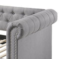 Justice Smoke Gray Fabric Daybed W Trundle Twin Gray Synthetic Wood,Upholstered