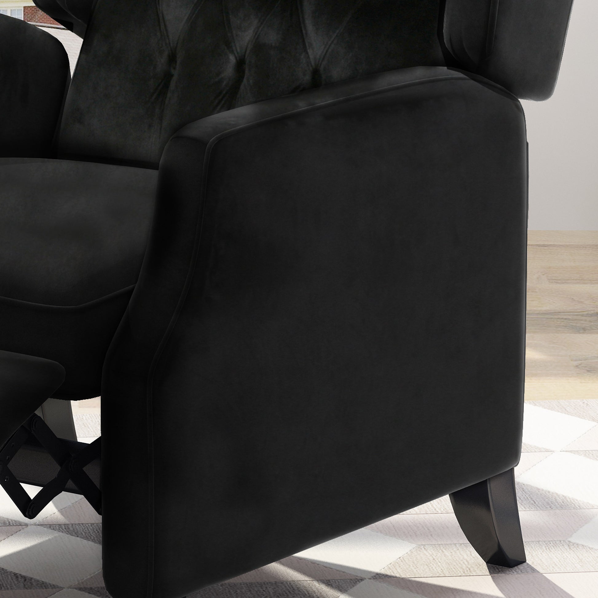 Recliner Black Velvet