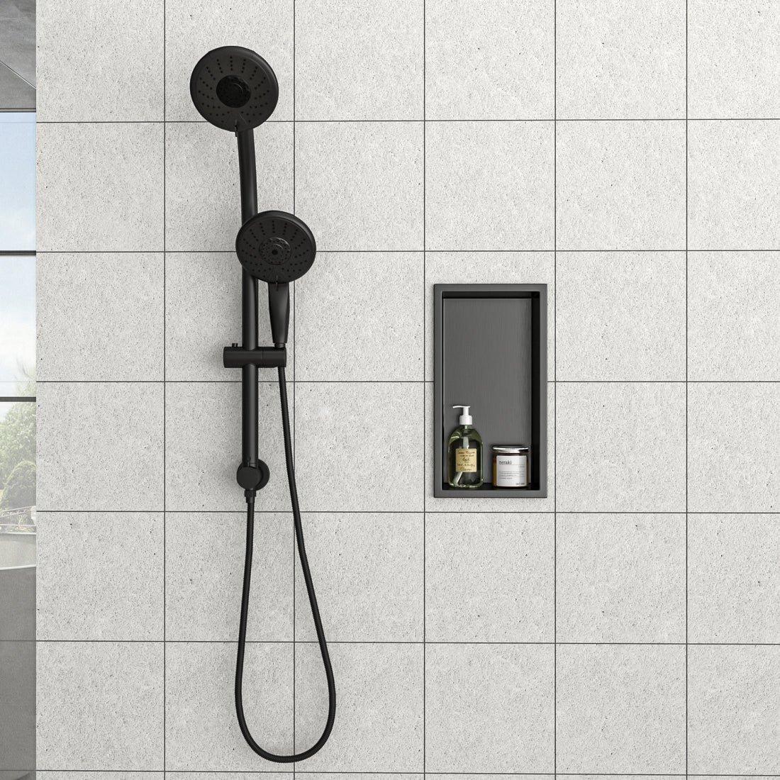 13" X 7" Stainless Steel Shower Nichegunmetal Black Gunmetal Black Stainless Steel