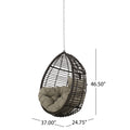 Morris Hanging Chair With 8Ft Chain Khaki Brown Polypropylene