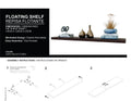 Greer Floating Shelf In Melamine X2,Cognac Cognac Minimalist,Modern Particle Board Melamine