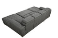 U Shaped Sleeper Sofa, 121 Inch Overisze 2 In 1 Pull Out Bed, Sectional Sleeper Sofa With Double Storage Chaise For Living Room Furniture, Charcoal Grey Light Brown Wood Primary Living Space Medium Duty Eucalyptus 6 Seat Charcoal Grey Polyester Soft