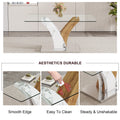 Table And Chair Set.Modern Dining Table, Tempered Glass Countertop With Artistic Mdf Legs.Paried With 4 Comfortable Chairs With Pu Seats And Metal Legs. Suitable For Various Decoration Styles. Black Brown,Transparent Seats 4 Mdf Metal