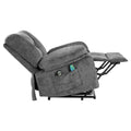 Power Lift Recliner Chair Sofa For Elderly With Massage Grey Velvet Power Remote Metal Primary Living Space Soft Cushion Back Heavy Duty American Design,American Traditional,Classic Pillow Top Arms Foam Velvet