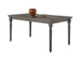 Weathered Grey Dining Table With Turned Leg Grey Seats 6 Dining Room Rustic Rectangular Mdf