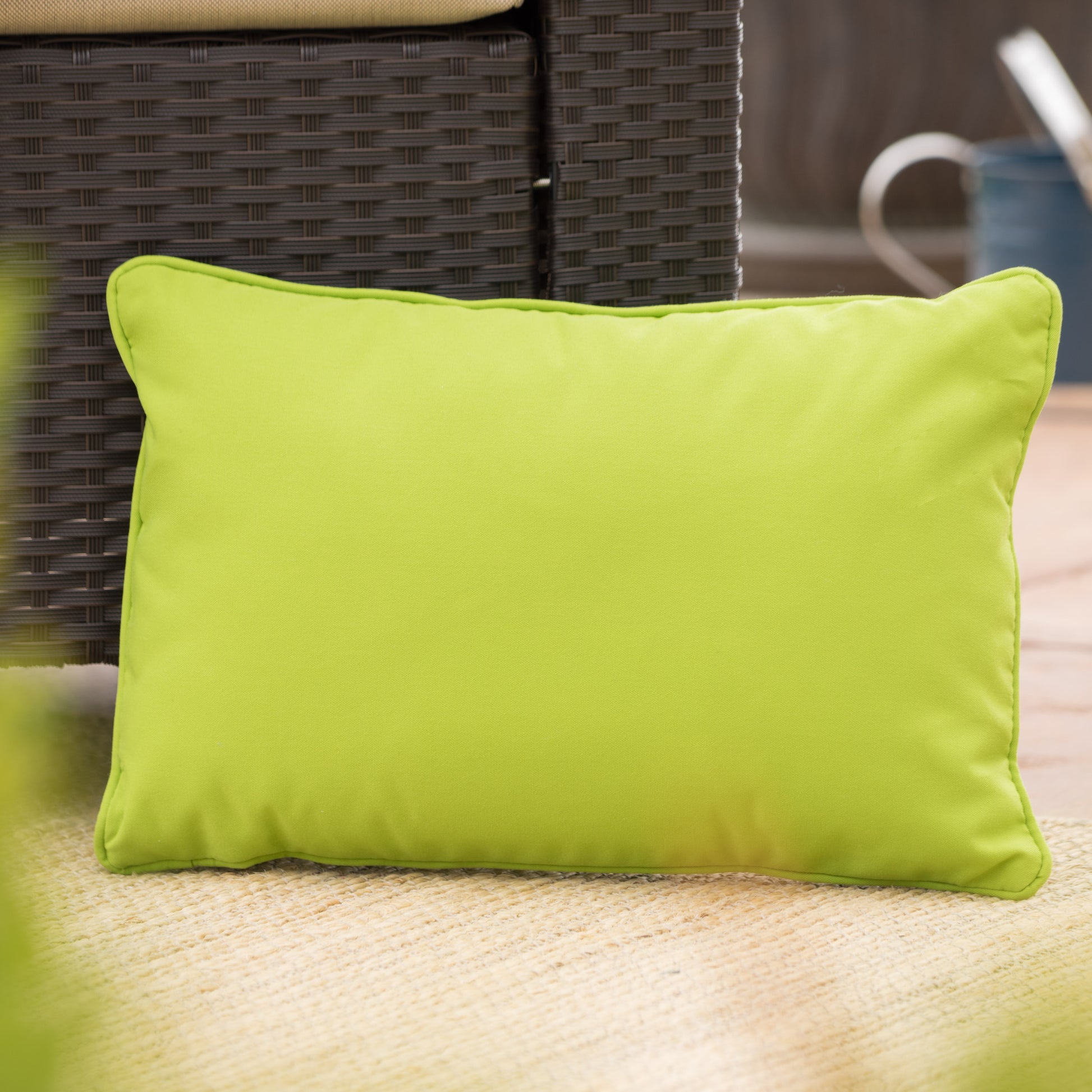 Coronado Rectangular Pillow Green Fabric