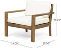 Santa Ana Club Chair Cream Acacia Wood