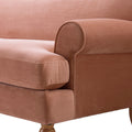 Alana Lawson Three Cushion Tightback Sofa, Peach Orange Velvet Orange Foam Velvet 3 Seat