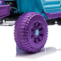 24V Kids Ride On Car W Parents Remote Control,400W Motor,Four Wheel Suspension,Adjustable Speed,Usb,Mp3,Music,Bluetooth,Large Display Screen,Power Display,Portable Handle,Safety Belt For Kids Aged 3 . Purple 50 99 Lbs Polypropylene