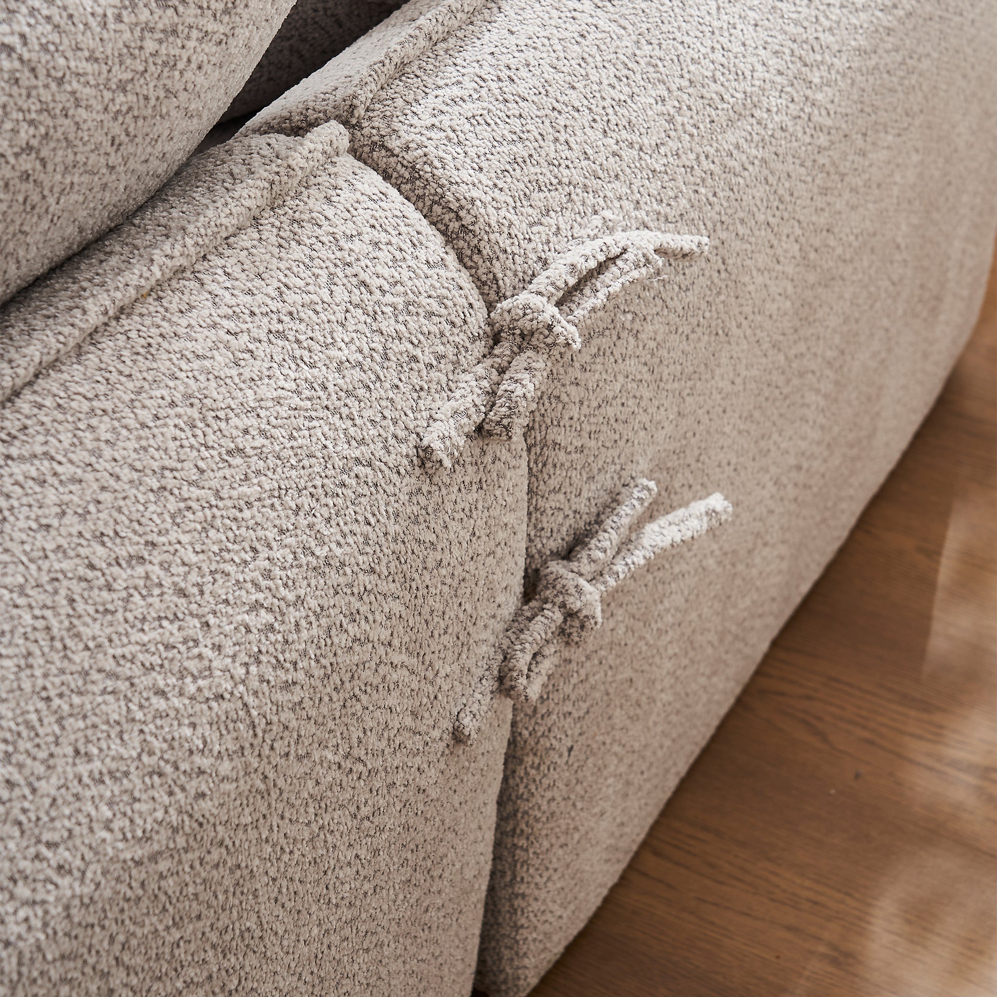 Sofa Deep Seat Sofa 3 Seater For Living Room Oversized Comfy Sofa L Shape Sofa Couch With Chaise Home Furniture Sleeper Sectional Sofa For Apartment, Office Left Hand Facing Grey Foam 3 Seat