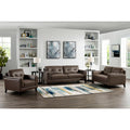 Huntington Leather Sofa Dark Granite Memory Foam Genuine Leather 2 Seat