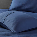 8 Piece Printed Seersucker Comforter And Quilt Set Collection Blue Full Queen Full Blue Polyester