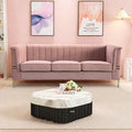 Fx P82 Pk Sofa Modern Designs Velvet Upholstered Living Room Sofa, 3 Seat Sofa Couch With Golden Metal Legs For Home, Apartment Or Office Pink Sofa Pink Velvet 3 Seat