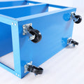 Tool Cart On Wheels, 3 Tier Rolling Mechanic Tool Cart, Heavy Duty Steel Utility Cart W Lockable Wheels, 450 Lbs Capacity Industrial Service Cart For Garage, Warehouse, Workshop Blue Blue Abs Steel