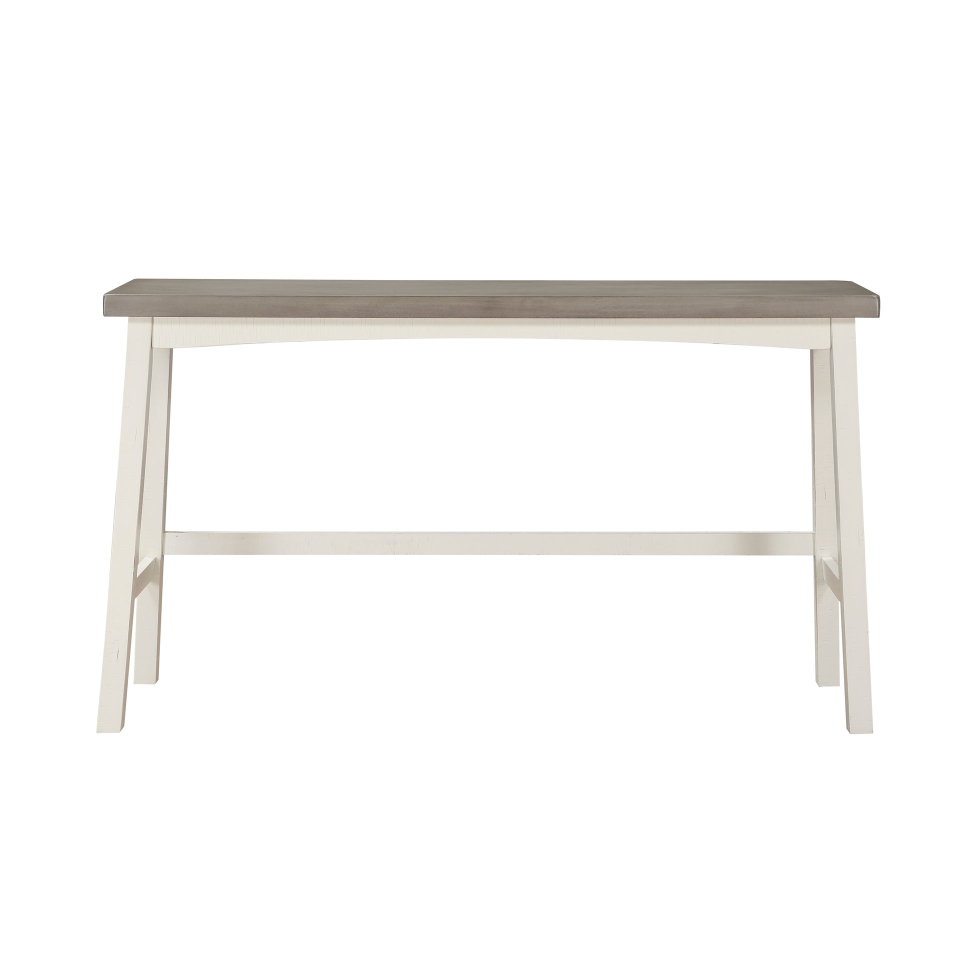 Transitional 4 Piece Pub Height Set, Table And Bar Stools White And Coffee Finish Solid Rubberwood Furniture Wood Coffee,White Wood Dining Room 72 Inches Transitional 4 Leg Rectangular Solid Wood