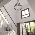 12 Light Living Room Steel Dimmable Candle Style Wagon Wheel Chandelier Ul Certified Black Ceiling Lights Steel Metal