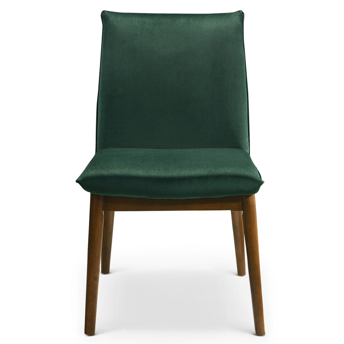 Monza Dark Green Velvet Dining Chair Set Of 2 Solid Dark Green,Green Brown Foam Wipe Clean Dining Chairs Foam Solid Wood,Velvet