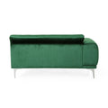 Mirod Comfy 4 Seat Sofa With Metal Legs, Modern For Living Room And Study Emerald Velvet 4 Seat