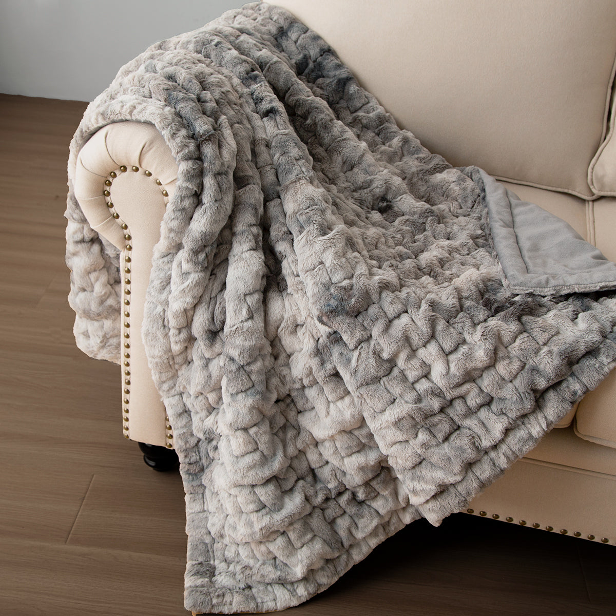 50X60" Faux Fur Throw Multicolor Faux Fur