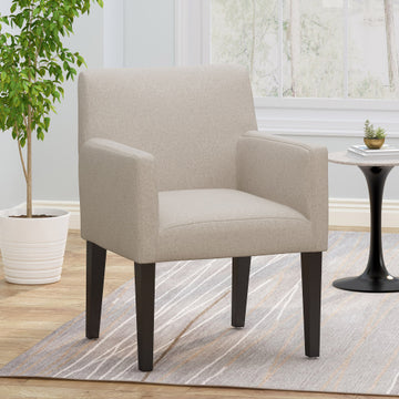 Arm Chair Beige Fabric
