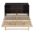 Queen Murphy Bed With Large Drawers,Espresso Queen Espresso Plywood