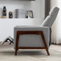 Wood Framed Upholstered Recliner Chair Adjustable Home Theater Seating With Thick Seat Cushion And Backrest Modern Living Room Recliners, Gray Old Sku:Pp289527Aae Gray Linen
