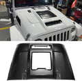 Replacement Hood Vented Heat Dispersion For 2007 2018 Jeep Wrangler Jk Jku Hood Upgrade Black Steel