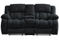 Stonic Ebony Console Reclining Seat Black Fabric