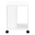 Office, File Cabinet, Printer Cart, Rolling File Cabinet, Mobile, Storage, Work, White Laminate, Contemporary, Modern White Particle Board