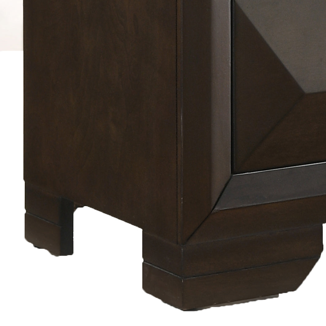 Espresso 2 Drawer Nightstand Espresso Espresso 2 Drawers Bedroom Rectangle Transitional Rubberwood Drawers Espresso Wood