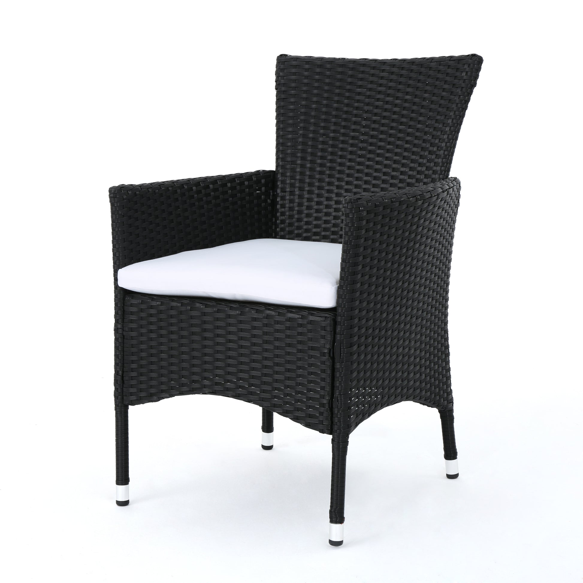 Malta Dining Chair Set Of 2 Black Wicker