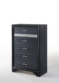 Naima Black Finish Chest Black Synthetic Wood