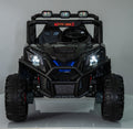 24V Ride On Toys 4Wd Ride On Cars With Remote Control, 2 Xl Seater Electric Car For Kids, Power Car Wheels, Utv 4*200W Motor, Bluetooth, Music, Lights, 3 Speeds,Black Black Abs