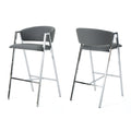 Bar Chair Mp2 Set Of 2 Grey Pu