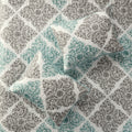 6 Piece Printed Quilt Set With Throw Pillows Aqua King Cal King King Aqua Cotton