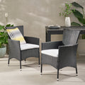 Malta Dining Chair Set Of 2 Black Wicker