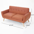 Sofa Burnt Orange Fabric