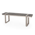 Dining Bench, Silver Gray Gray Wood