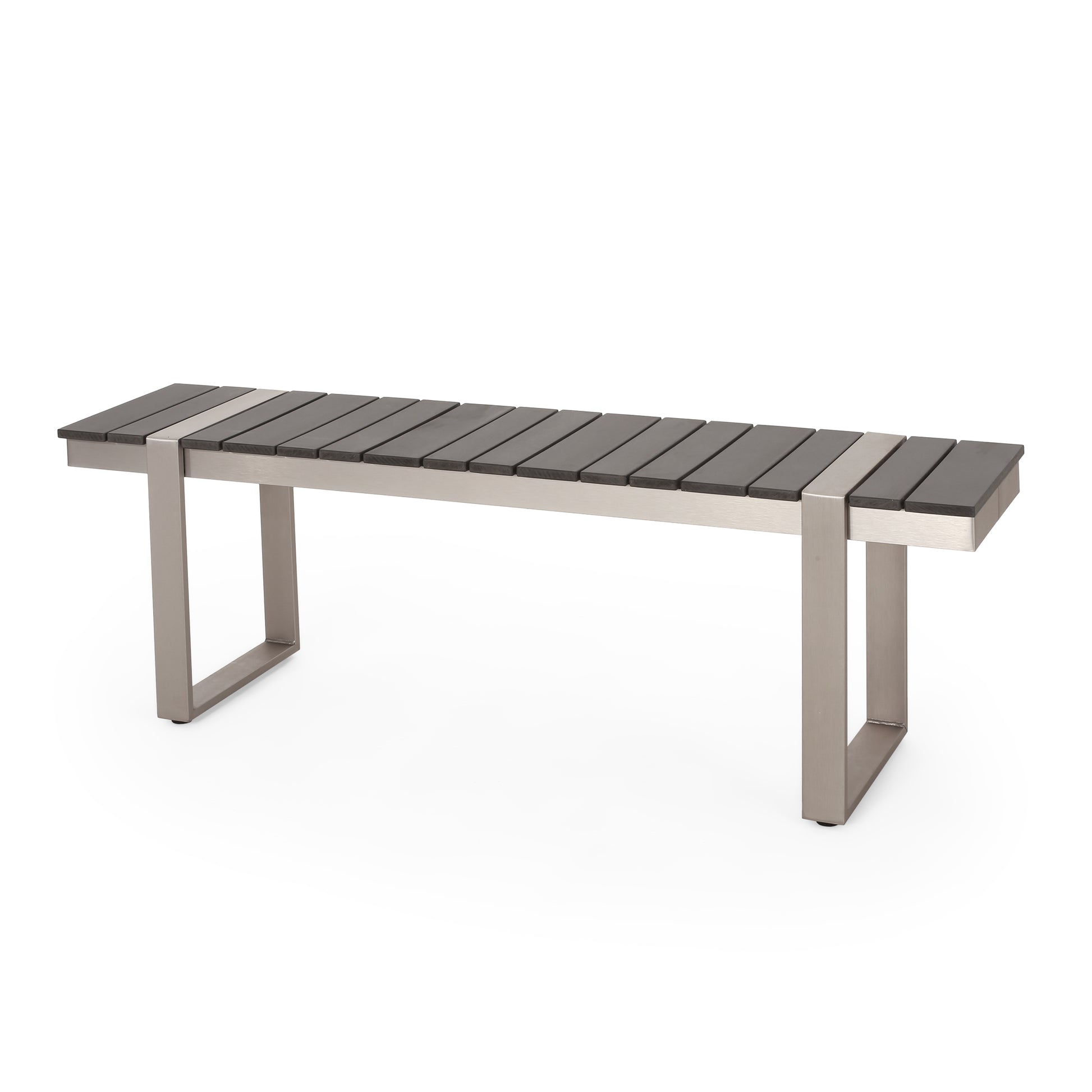 Dining Bench, Silver Gray Gray Wood