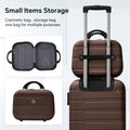 4 Piece Hard Shell Luggage Set,Carry On Suitcase With Spinner Wheels,Family Luggage Set,Brown 12 20 24 28In Brown Abs