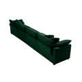 Corduroy Sofamodern Upholstered 4 Seater Corduroy Fabric Sofaoffice Living Room Apartment Comfortable Sofa, Easy To Assemble With 2 Arm Pillows And 4 Throw Pillows Green Corduroy 4 Seat