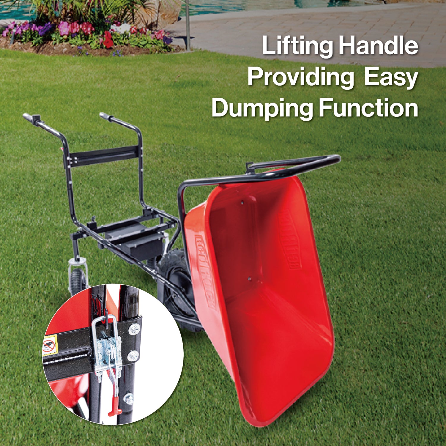 Wheelbarrow Electric Professional Specs This Wheelbarrow Uses An Electric 24V 250W Brushless Motor System, Powered By 2 12V 12Ah Motorized Wheelbarrow Black Red Classic,Industrial Stainless Steel