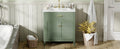 30 Inch Bathroom Vanity With Ceramic Sink Combination, Large Storage Features 1 Pullout And Multifunctional Shelf Dividers Green Bathroom Solid Wood Mdf