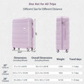 Luggage Sets Model Abs Hardshell 3Pcs Clearance Luggage Hardside Lightweight Durable Suitcase Sets Spinner Wheels Suitcase With Tsa Lock 20''24''28'' Purple Purple Abs