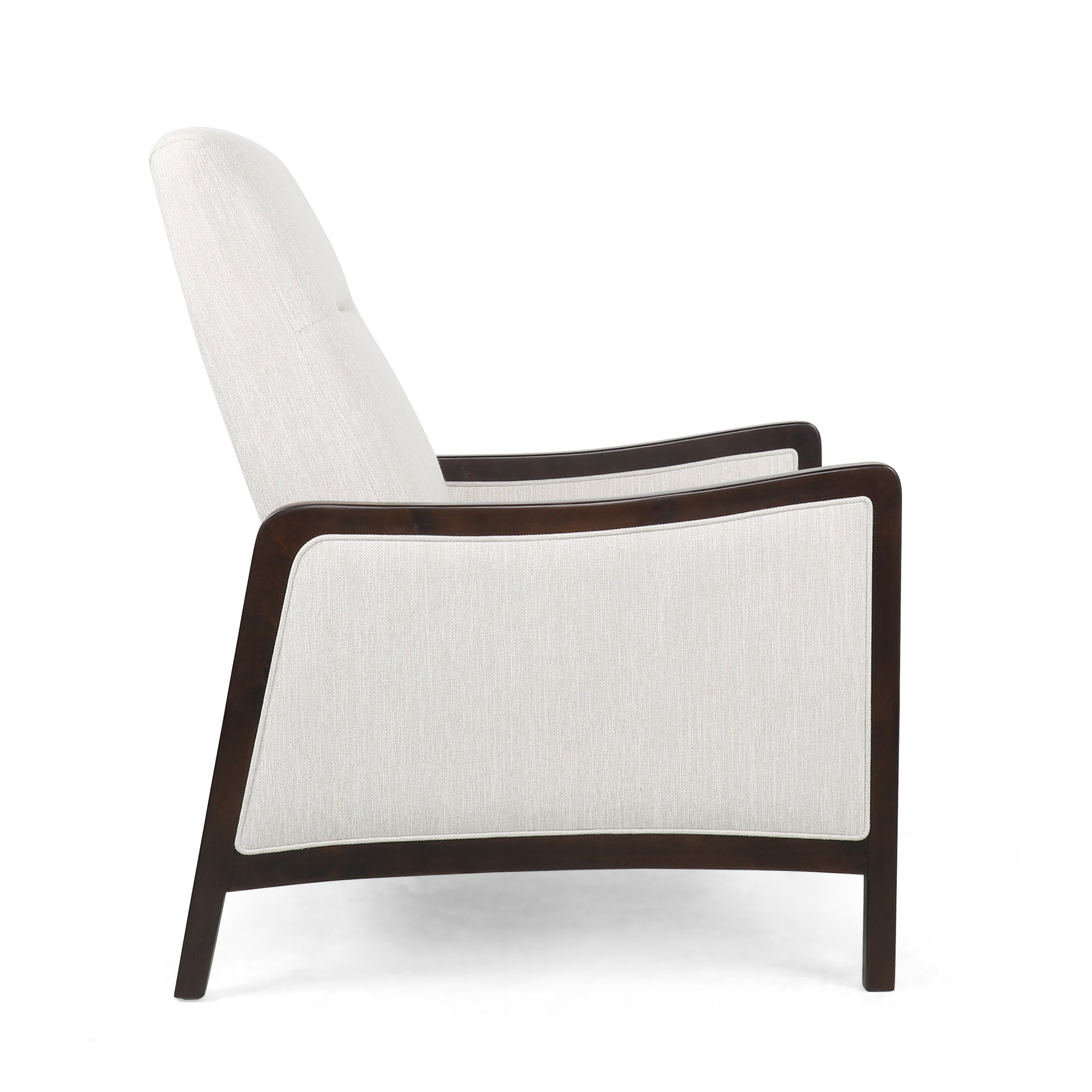 Recliner Chair Beige Fabric