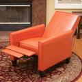 Recliner Push Back Chair For Elegant Home D Cor Orange Orange Pu