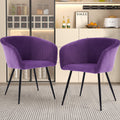 Ts Stripe Dinding Chair 1Pc Purple Purple Velvet